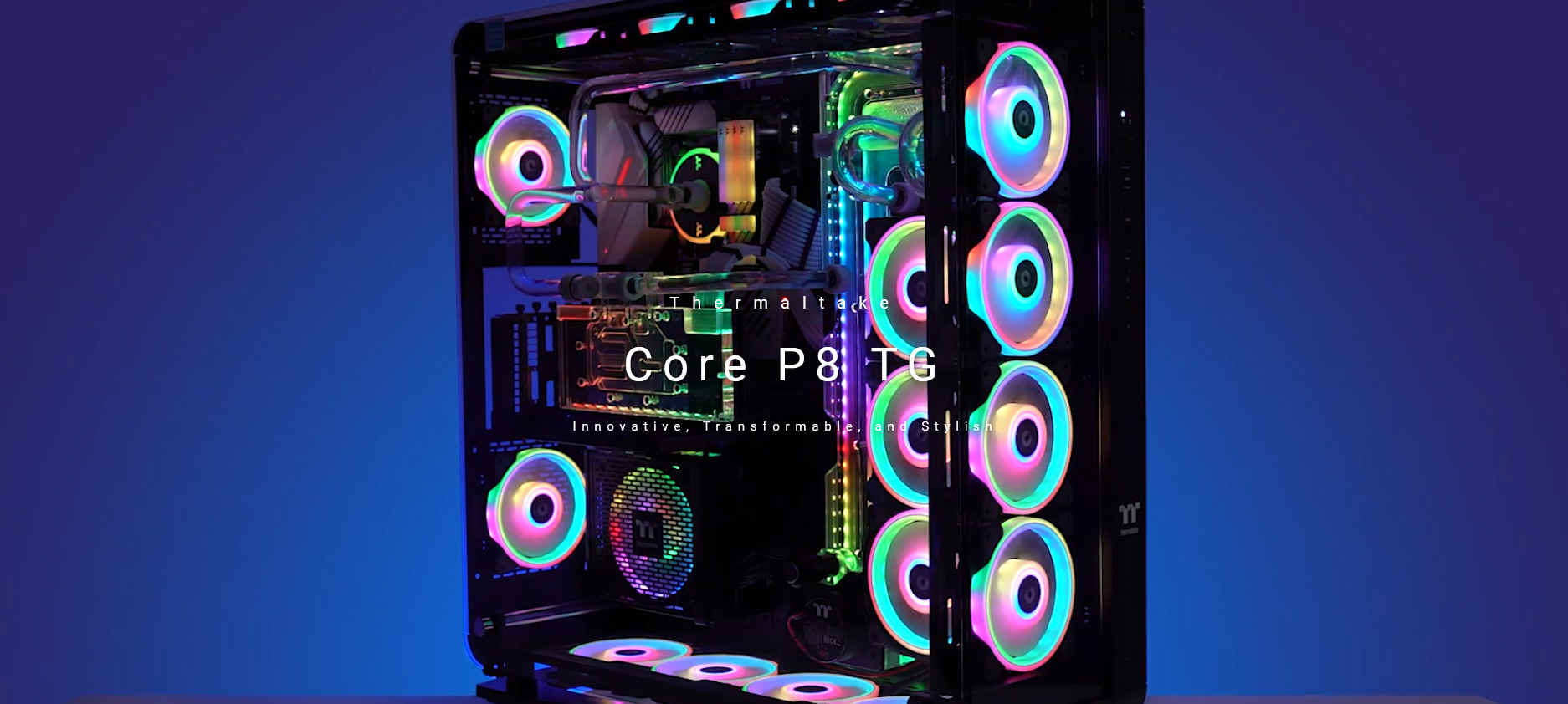 Tổng quan Case Thermaltake Core P8 Tempered Glass Full Tower Chassis (Full Tower / Màu Đen)