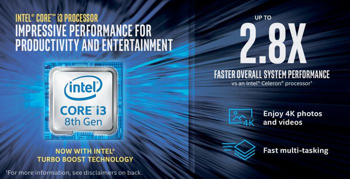 BX80684I38100, Intel Intel® Core™ i3-8100 Processor (6M Cache, 3.60 GHz) | EET