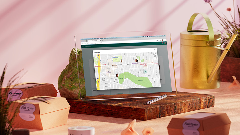 Một thiết bị Surface đang chạy Microsoft Family Safety.