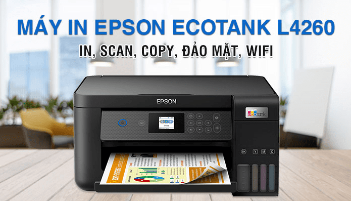 Máy in phun màu Epson Đa chức năng Ecotank L4260 Wifi