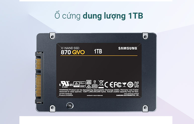Ổ cứng SSD Samsung 870 QVO 1TB 2.5 inch (MZ-77Q1T0BW) | Dung lượng lượng lớn