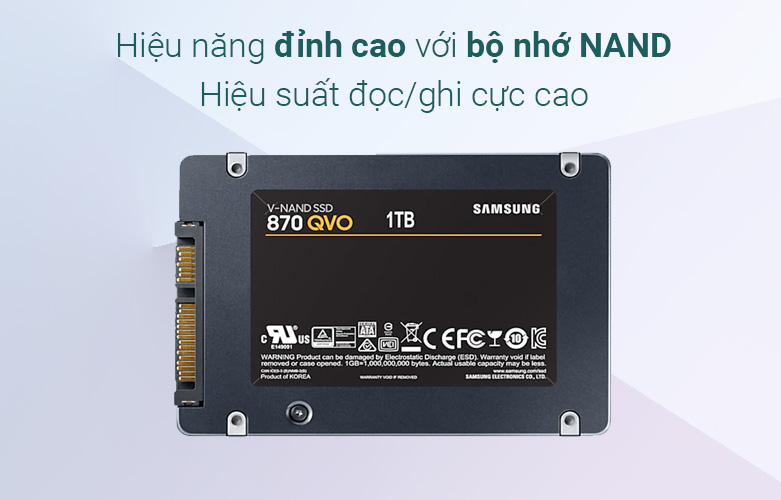 Ổ cứng SSD Samsung 870 QVO 1TB 2.5 inch (MZ-77Q1T0BW) | Hiệu năng đỉnh cao