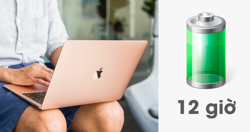 MacBook Air 2019 i5 128 GB có thời lượng pin đến 12 giờ